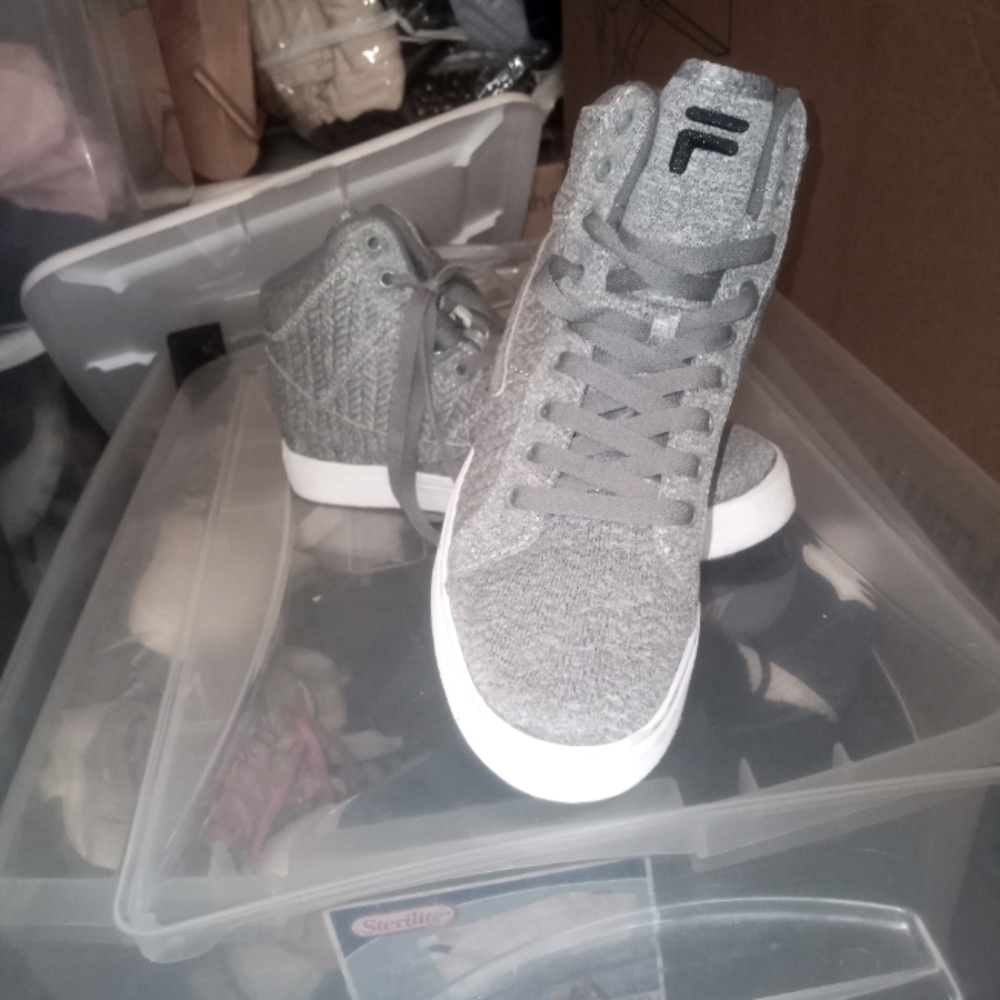 Size 9 Fubu gray sneakers
